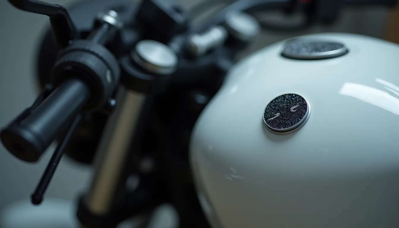 Close-up view of a 3D printed motorcycle part in PLA material